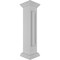 Ekena Millwork 8"W x 40"H End Newel Post with Panel, Flat Capital & Base Trim (Installation kit included) NWL08X40EPF0B0 - alternate 3